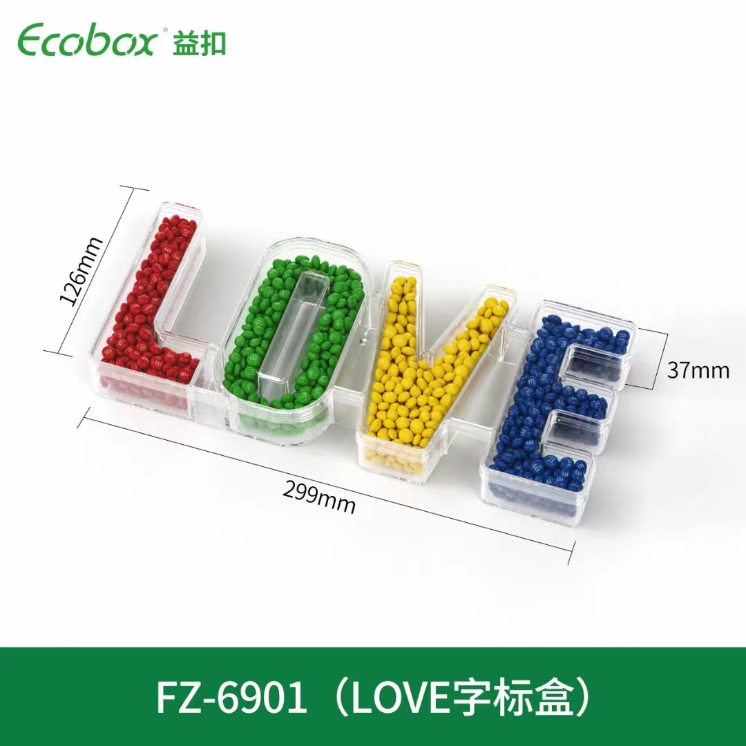 EcoBox FZ-6901 LOVE Wordmark Candy Decoration Container