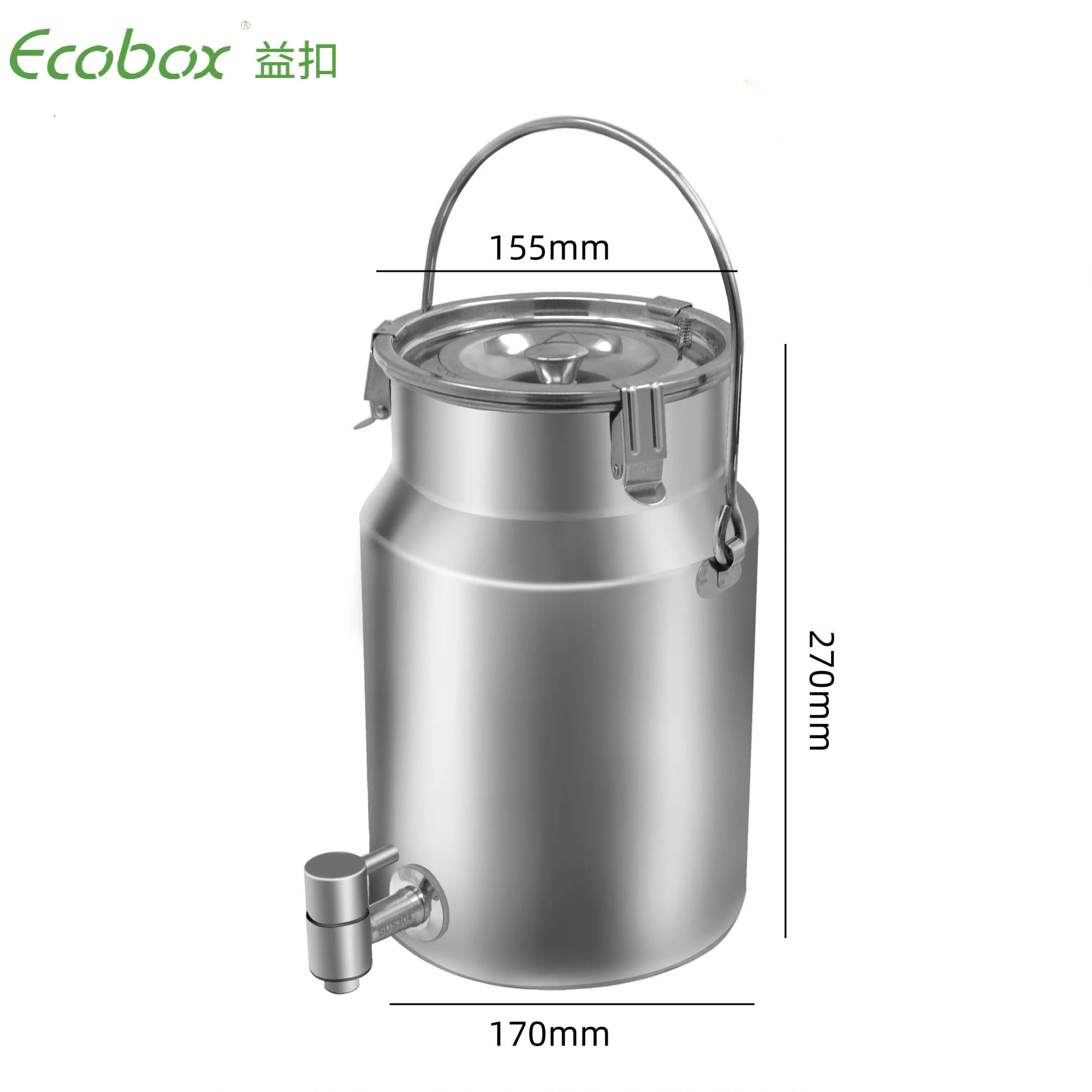 WC200 304 tambour d'huile en acier inoxydable ou distributeur de liquide